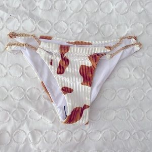 Gold Chain animal print Bikini Bottoms